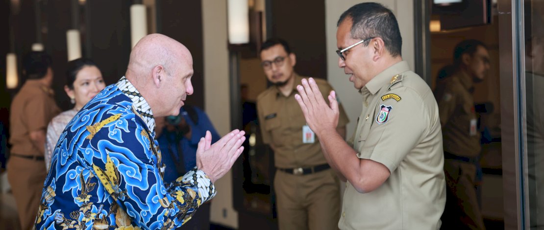Danny Pomanto pada acara USAID Clean Cities Blue Ocean (CCBO) di Makassar, Selasa, 19 Maret 2024.&nbsp;
