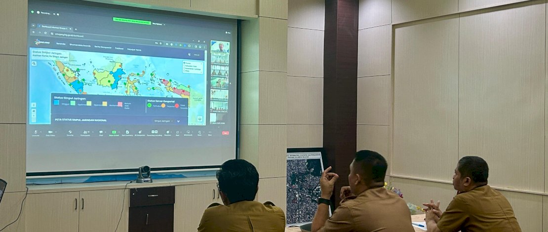 Dinas Komunikasi Informatika Statistik dan Persandian Sulsel melaksanakan Rapat Koordinasi Daerah Penyelenggaraan Informasi Geospasial secara daring, Senin,  25 Maret 2024. 