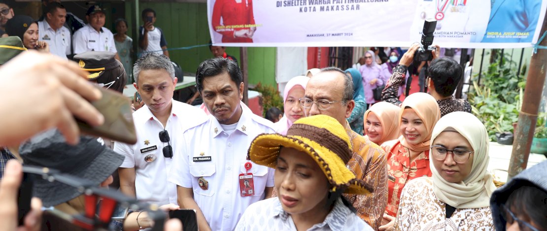 Menteri PPA, I Gusti Ayu Bintang Darmawati, usai kunjungan ke Shelter Warga Pattingaloang, Makassar, Rabu, 27 Maret 2024.