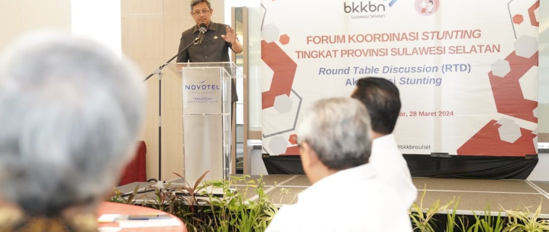 Pj Sekprov Sulsel Andi Muhammad Arsjad pada Forum Koordinasi Stunting Tingkat Provinsi Sulsel Round Table Discussion (RTD) Akselerasi Stunting yang dilaksanakan di Hotel Novotel, Kamis 28 Maret 2024. Pj Sekprov Sulsel Andi Muhammad Arsjad pada Forum Koordinasi Stunting Tingkat Provinsi Sulsel Round Table Discussion (RTD) Akselerasi Stunting yang dilaksanakan di Hotel Novotel, Kamis 28 Maret 2024.