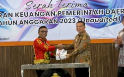Bupati Basli Ali Serahkan LKPD Tahun Anggaran 2023 ke BPK