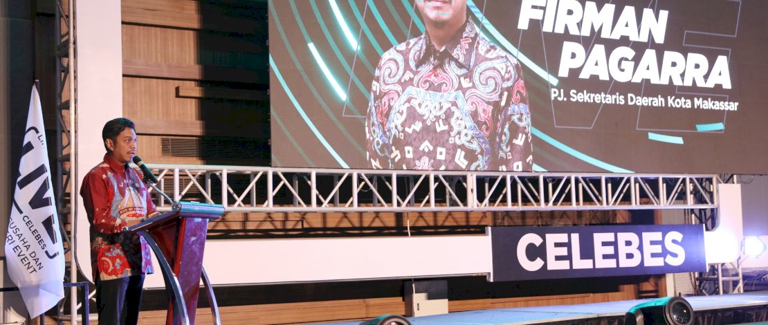 Penjabat Sekda Kota Makassar, Firman Hamid Pagarra, menghadiri pelantikan dan pengukuhan  LIVE (Lintas Event) Celebes Periode 2023-2026, di Four Point Hotel by Sheraton, Senin, 1 April 2024.