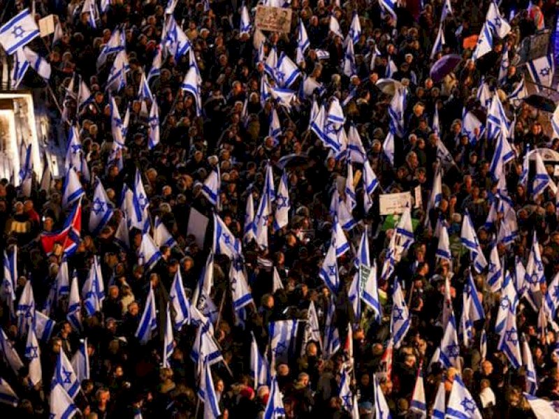 Protes Besar-besaran Meletus di Israel, 80 Ribu Warga Turun ke Jalan