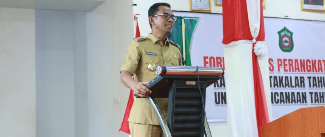 Forum Lintas Perangkat Daerah untuk perencanaan tahun 2025, yang dilaksanakan di Ruang Pola Kantor Bupati Takalar, dibuka Pj Bupati Takalar Setiawan Aswad, Selasa, 2 April 2024.