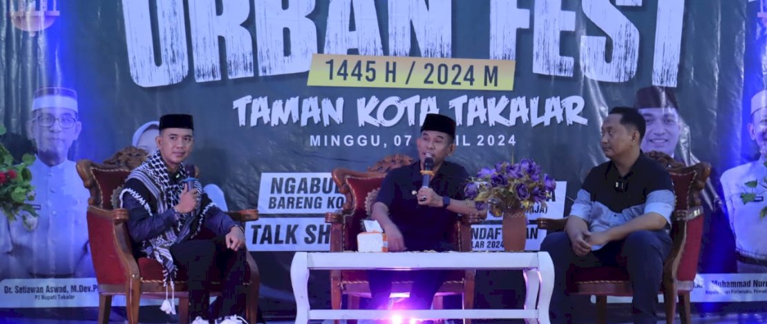 Pemkab Takalar menggelar Takalar Ramadan Urban Fest 1445 H, di Taman Kota Takalar, Minggu, 7 April 2024.
