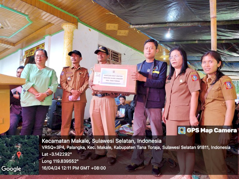 Bantuan Kesehatan dari Pemprov Sulsel untuk Korban Longsor di Tana Toraja Telah Diterima Pemda untuk Disalurkan
