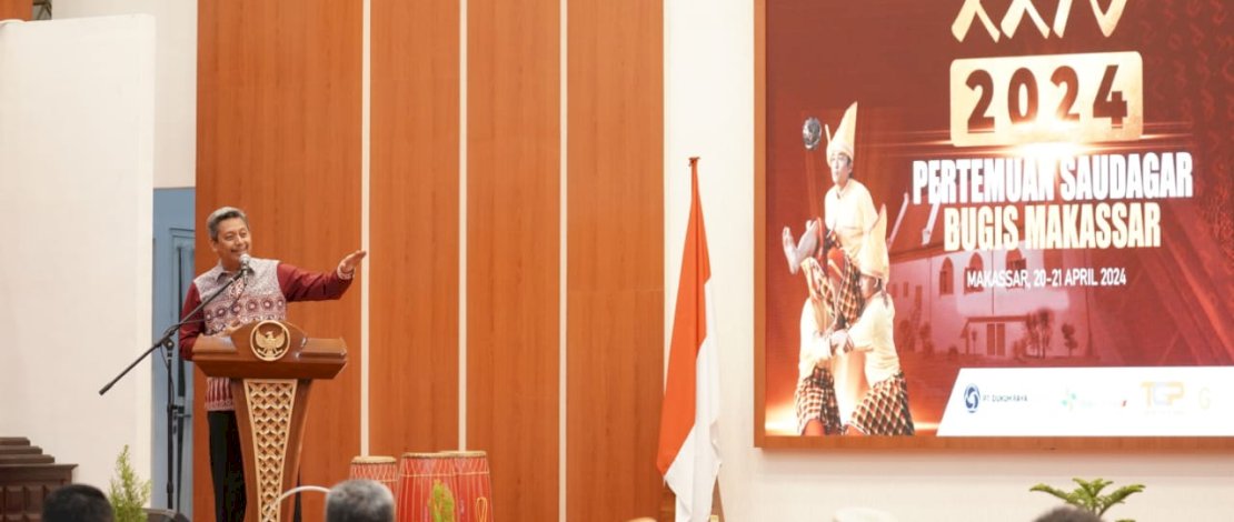 Penjabat Sekretaris Daerah Provinsi Sulawesi Selatan, Andi Muhammad Arsjad, menjamu kehadiran para peserta Pertemuan Saudagar Bugis Makassar (PSBM) XXIV dalam Welcome Dinner di Aula Tudang Sipulung Rujab Gubernur, Sabtu malam, 20 April 2024. Penjabat Sekretaris Daerah Provinsi Sulawesi Selatan, Andi Muhammad Arsjad, menjamu kehadiran para peserta Pertemuan Saudagar Bugis Makassar (PSBM) XXIV dalam Welcome Dinner di Aula Tudang Sipulung Rujab Gubernur, Sabtu malam, 20 April 2024.