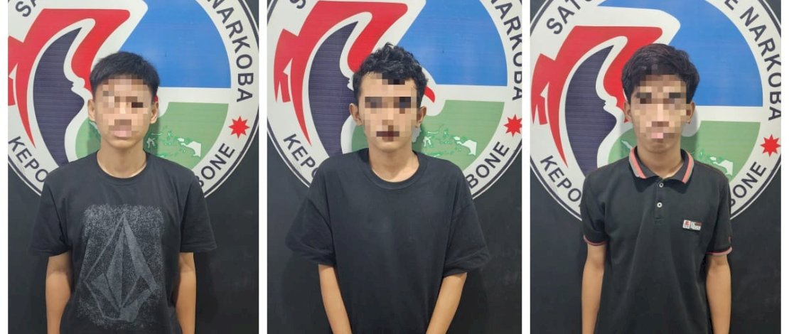 Polres Bone Amankan 3 Remaja Akibat Penyalahgunaan Narkotika