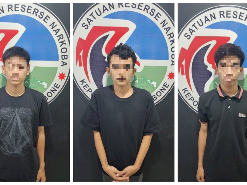 Polres Bone Amankan 3 Remaja Akibat Penyalahgunaan Narkotika