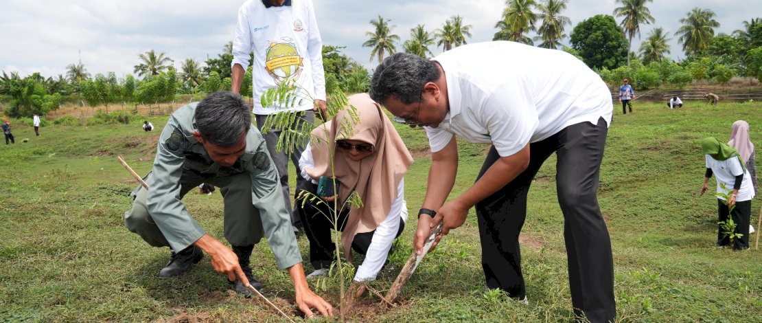 Pj Gubernur Sulsel, Bahtiar Baharuddin, melakukan penanaman pohon di Kabupaten Wajo, Senin, 22 April 2024. Pj Gubernur Sulsel, Bahtiar Baharuddin, melakukan penanaman pohon di Kabupaten Wajo, Senin, 22 April 2024.