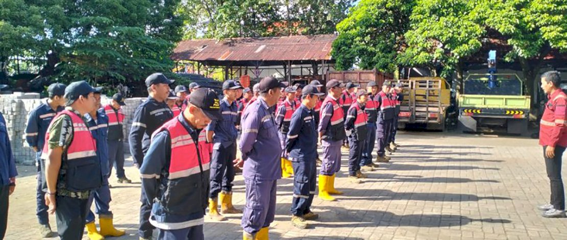 Tim Satgas BJJ Dinas PU Makassar Perkuat Keamanan Petugas dengan Apel Pagi