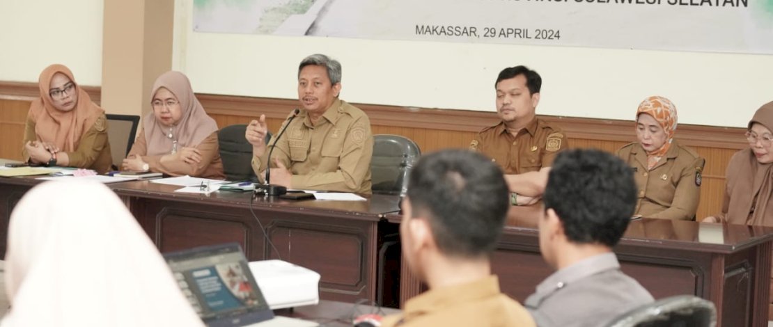 Penguatan Database Cadangan Pangan Nasional, yang dilaksanakan di Kantor Dinas Ketahanan Pangan Provinsi Sulsel, Jalan Ratulangi, kemarin, Selasa, 29 April 2024.