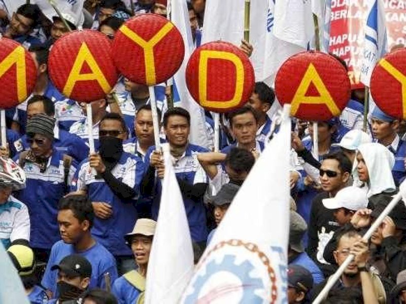 Ribuan Buruh Bersiap Berunjuk Rasa di Makassar Hari ini pada Peringatan May Day 2024
