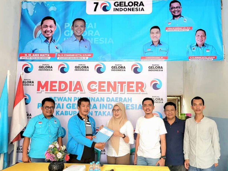 Siap Dampingi Syamsari Kitta, Legislator PAN Jadi Pendaftar Pertama di Partai Gelora Takalar
