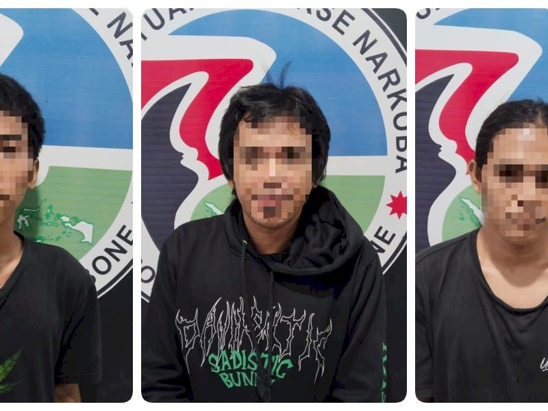 Sat Narkoba Polres Bone Amankan Tiga Pelaku Penyalahgunaan Narkotika