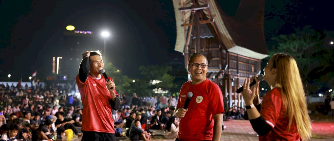 Nobar di Anjungan Losari, Suporter Timnas Disuguhi Kuliner Gratis, Hadiah hingga Live Music