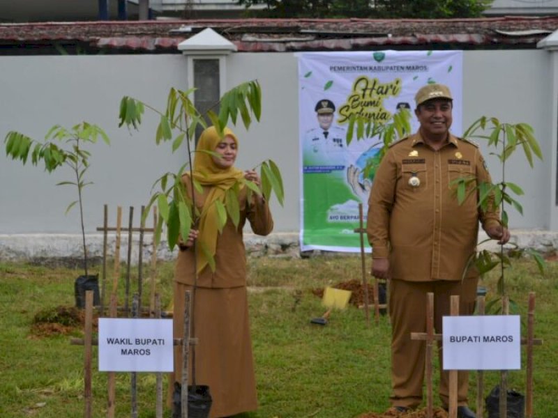 Momentum Hari Bumi, Bupati Maros Target Tanam 100 Ribu Pohon