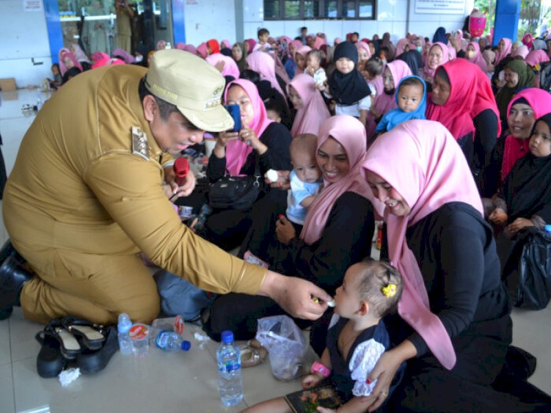 500 Warga Maros Ramaikan Program Makan Telur demi Tekan Stunting