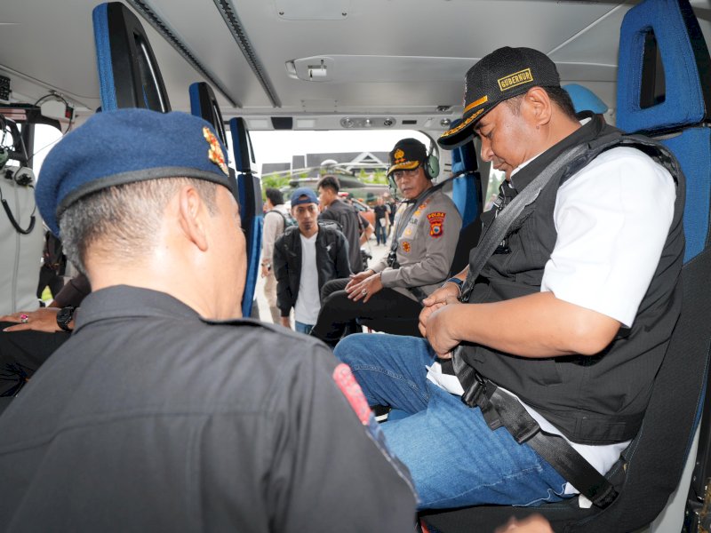 Koordinasi dengan Polda Sulsel, Pj Gubernur Bahtiar Kirim Bantuan ke Latimojong Luwu Gunakan Helikopter