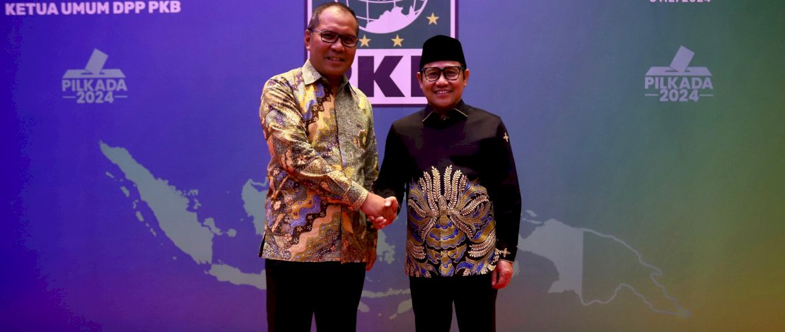 Ketum PKB Muhaimin Iskandar bersama Wali Kota Makassar, Moh Ramdhan Pomanto.