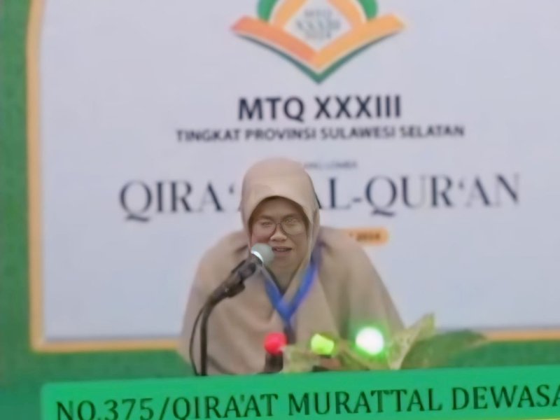 Qoriah Kepulauan Selayar Melenggang ke Final Cabang Qira'at Murattal MTQ XXXIII Tingkat Provinsi Sulsel