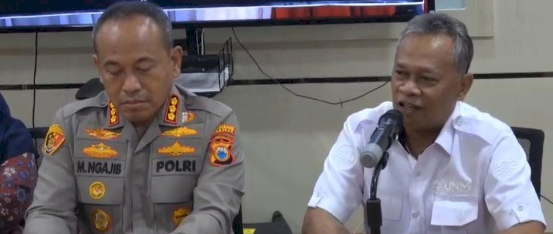 Kapolrestabes Makassar Kombes Mokhamad Ngajib bersama WR III UNM Prof Andi Muhammad Idham. Kapolrestabes Makassar Kombes Mokhamad Ngajib bersama WR III UNM Prof Andi Muhammad Idham.