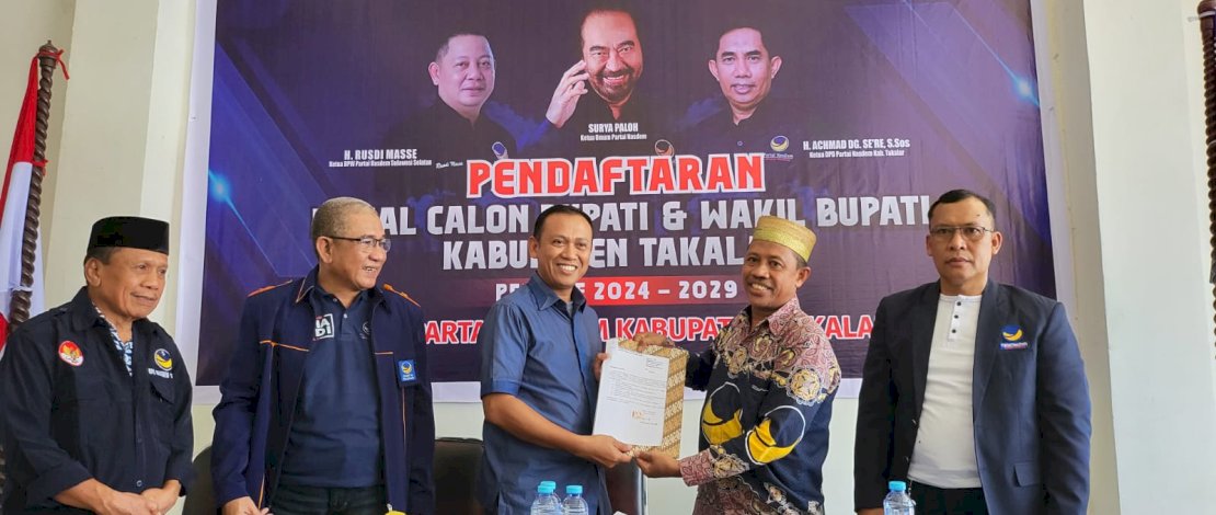 Mendaftar Calon Bupati Takalar Ke Partai Nasdem, Syamsari Sebut: Cinta Lama Bersemi Kembali