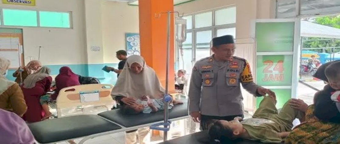 Polisi memantau korban keracunan makanan dari program stunting.