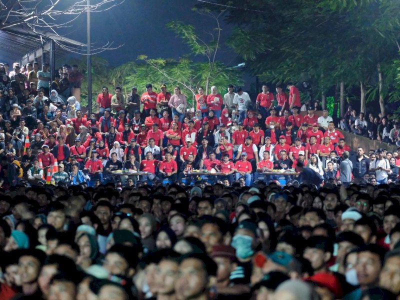 Nobar Semi Final Piala Asia U-23 di Gowa Dipadati Ribuan Penonton