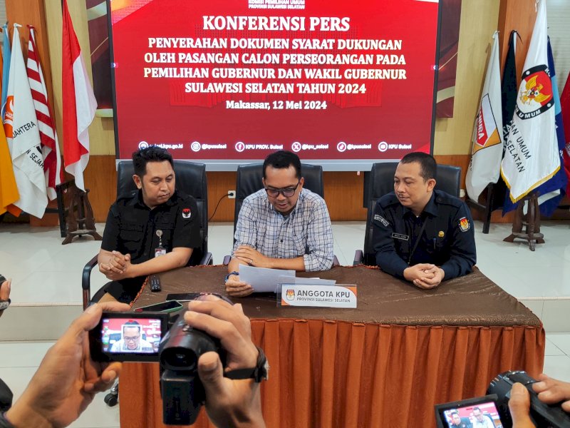 Pilgub Sulsel Dipastikan Tidak Ada Bakal Cagub dan Cawagub Jalur Perseorangan