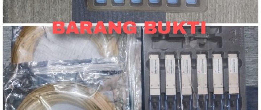 Barang bukti pencurian STB milik XL. Barang bukti pencurian STB milik XL.