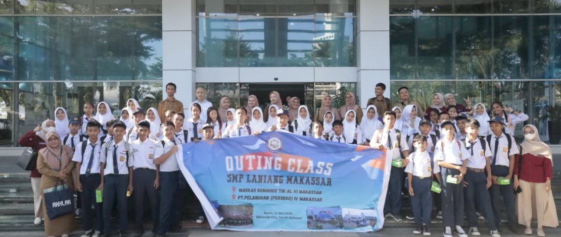 SMP Laniang Makassar melakukan Outng Class ke Pelindo IV Makassar.