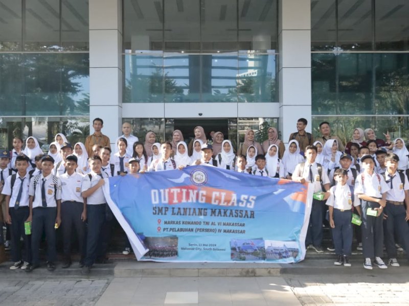 Pelindo Regional 4 Makassar Perkenalkan Kepelabuhanan ke Siswa SMP Laniang Makassar