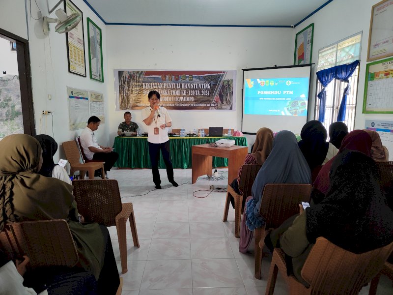 Penyuluhan Kesehatan TMMD ke 120 TA 2024 Kodim 1403/Palopo Bahas Pencegahan dan Tatalaksana Stunting