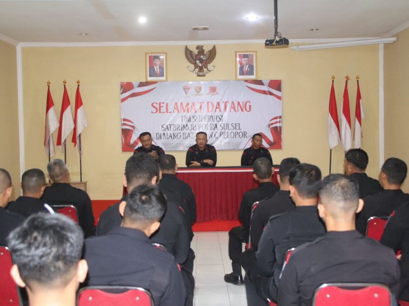 Mako Brimob Bone Kedatangan Tim Supervisi Satbrimobda Sulsel