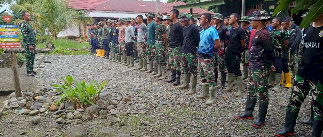 Apel Pagi Satgas TMMD Kodim 1403/Palopo: Semangat dan Disiplin untuk Pembangunan Desa Pammesakang