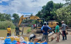 Cegah Bencana, Satgas TMMD Kodim 1403/Palopo Lakukan Peningkatan Tanggul Sungai Kandoa