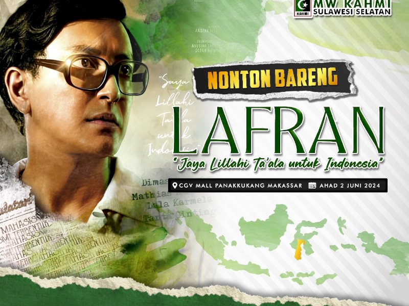 KAHMI Sulsel Gelar Nobar Film Pahlawan Nasional Lafran Pane di Makassar, 1.000 Tiket Diborong Kader HMI