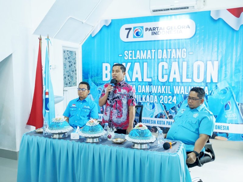 Tasming Hamid Resmi Mendaftar di Partai Gelora untuk Pilkada Parepare 2024