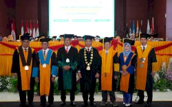 Hadiri Pengukuhan Tiga Guru Besar UIN Alauddin, Rektor Hamdan Juhannis: Prof Zudan Pemimpin yang Visioner 