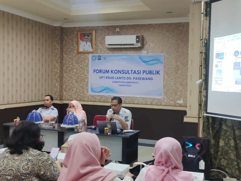 Evaluasi Standar Pelayanan, RSUD Jeneponto Gelar Forum Konsultasi Publik