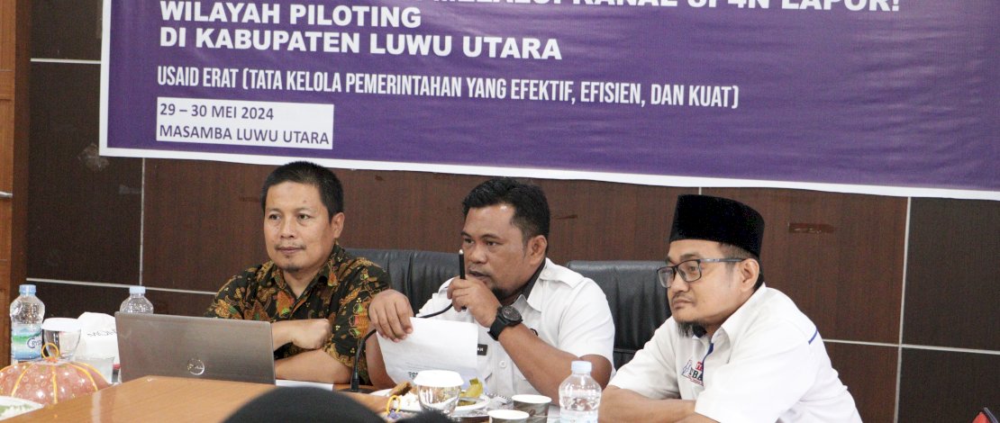 Lokakarya Peningkatan Jumlah dan Akses Aduan melalui Kanal SP4N-LAPOR!, Rabu, 29 Mei 2024, di Ruang Rapat Wakil Bupati. 
