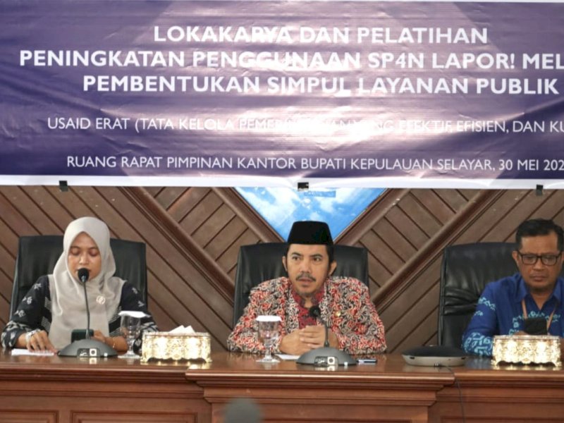Bidang Humas Diskominfo Selayar - USAID Erat Bahas Pemanfaatan SP4N LAPOR Melalui Lokakarya