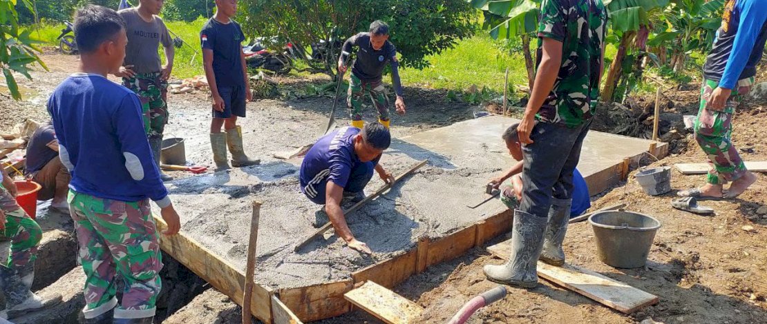 Progres TMMD Kodim 1403/Palopo di Desa Pammesakang: Plat Duiker Hampir Rampung