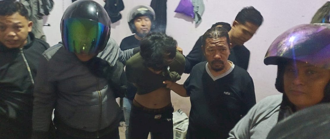 Resmob Polda Sulsel menangkap pelaku penikaman warga di Kabupaten Jeneponto.(RESMOB POLDA SULSEL)