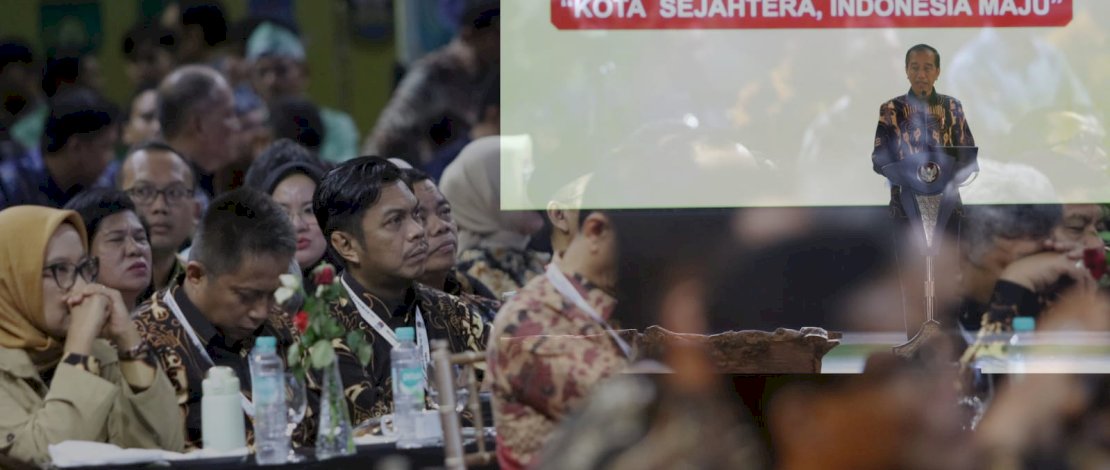 Rapat Kerja Nasional (Rakernas) Asosiasi Pemerintah Kota Seluruh Indonesia (APEKSI) XVII tahun 2024 resmi dibuka oleh Presiden Republik Indonesia (RI), Joko Widodo, di Dome Bscc, Balikpapan, Selasa, 4 Juni 2024.