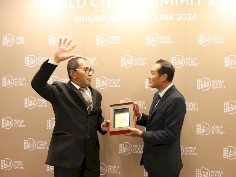 Wali Kota Makassar Bertemu Presiden Singapura dan Menteri Tan Kiat How di World Cities Summit 2024