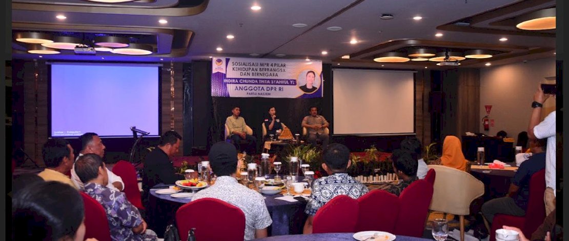 Thita SYL saat melakukan Sosialisasi 4 Pilar Kebangsaan, yang dilaksanakan di Kelurahan Gunung Sari, Kecamatan Rappocini, Kota Makassar, Senin, 20 Mei 2024. Thita SYL saat melakukan Sosialisasi 4 Pilar Kebangsaan, yang dilaksanakan di Kelurahan Gunung Sari, Kecamatan Rappocini, Kota Makassar, Senin, 20 Mei 2024.