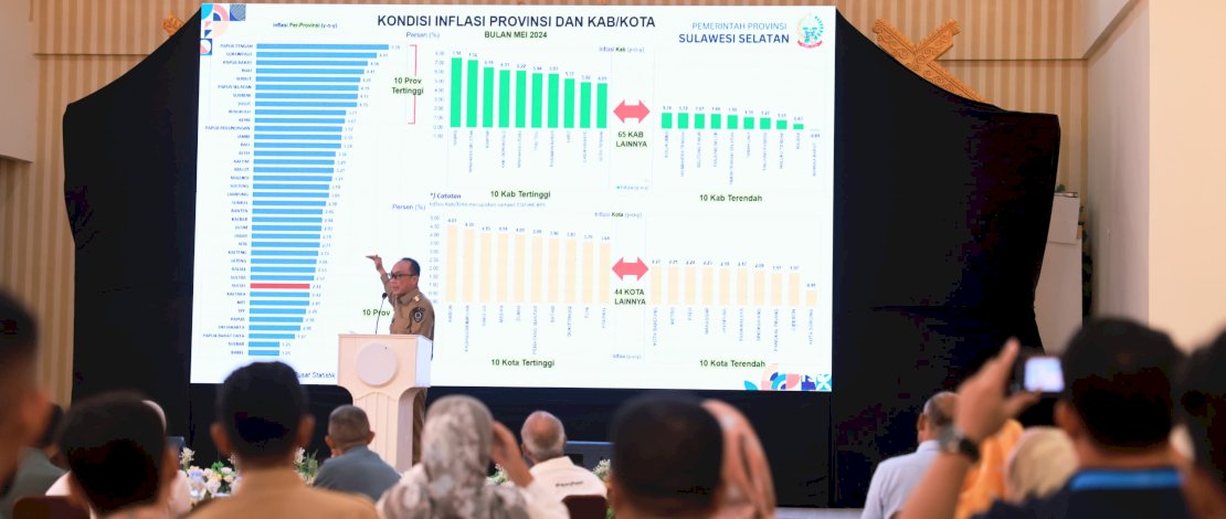 Pj Gubernur Sulsel Prof Zudan Arif Fakrulloh mengapresiasi Wali Kota Makassar Moh Ramdhan Pomanto karena berhasil menekan angka inflasi di Kota Makassar. Pj Gubernur Sulsel Prof Zudan Arif Fakrulloh mengapresiasi Wali Kota Makassar Moh Ramdhan Pomanto karena berhasil menekan angka inflasi di Kota Makassar.