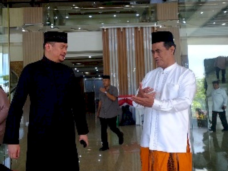 30 Menit Pertemuan Amran dan Adnan di AAS Building, Bahas Pilgub Sulsel?